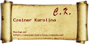 Czeiner Karolina névjegykártya